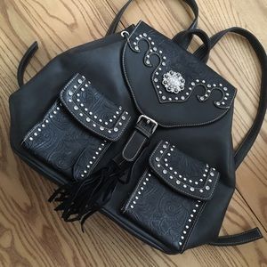 Black studded bag